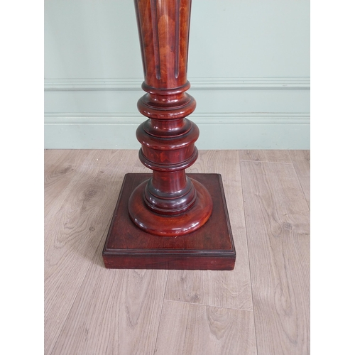 722 - Good quality 19th C. torchiere raised on reeded column and platform base {111 cm H x 30 cm W x 30 cm... 