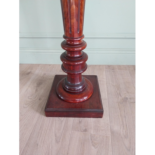 722 - Good quality 19th C. torchiere raised on reeded column and platform base {111 cm H x 30 cm W x 30 cm... 