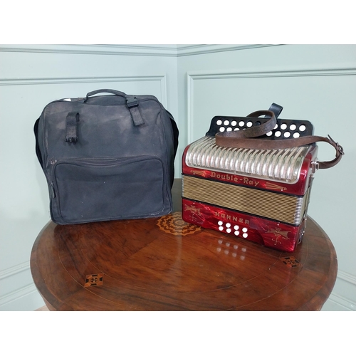 729 - Double Ray Hohner button accordion.