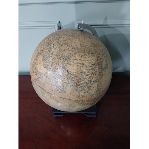 735 - Early 20th C. Philips library globe mounted on Bakelite stand {48 cm H x 33 cm Dia.}.