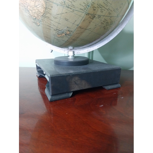 735 - Early 20th C. Philips library globe mounted on Bakelite stand {48 cm H x 33 cm Dia.}.