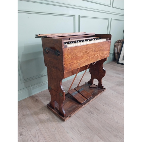 756 - Early 20th C. oak Estey Organ Co. Brattleboro, U.S.A by Mackay Bros. & McMahon, Durban {80 cm H x 88... 