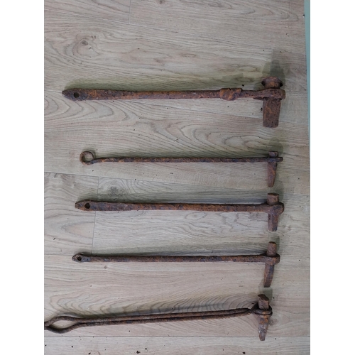 765 - Collection of 19th C. wrought iron black smiths tools.