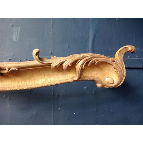 797 - French wooden gilt curtain pelmet {H 20cm x W 200cm x D 25cm } - NOT AVAILABLE TO VIEW IN PERSON