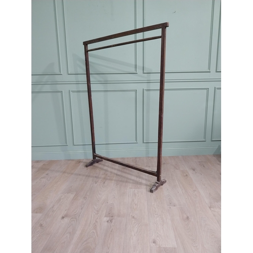 805 - Early 20th C. pine clothes rail {168 cm H x 118 cm W x 30 cm D}.