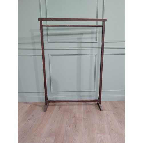 805 - Early 20th C. pine clothes rail {168 cm H x 118 cm W x 30 cm D}.