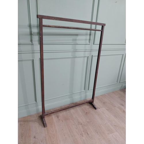 805 - Early 20th C. pine clothes rail {168 cm H x 118 cm W x 30 cm D}.