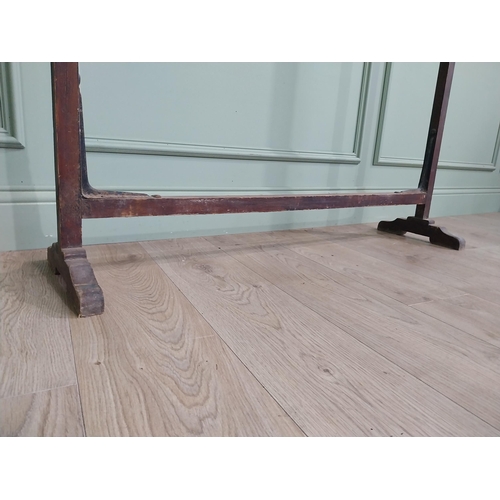 805 - Early 20th C. pine clothes rail {168 cm H x 118 cm W x 30 cm D}.