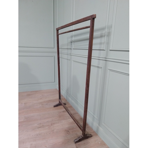 805 - Early 20th C. pine clothes rail {168 cm H x 118 cm W x 30 cm D}.