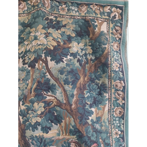 816 - 20th C. French tapestry depicting woodland hunting scene in the Aubusson style {197 cm  H x 127 cm W... 