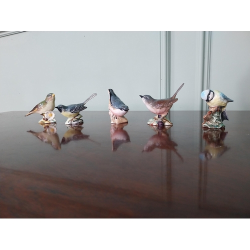 840 - Set of five Beswick ceramic Birds {Approx. 8 cm H x 9 cm W x 4 cm D}.