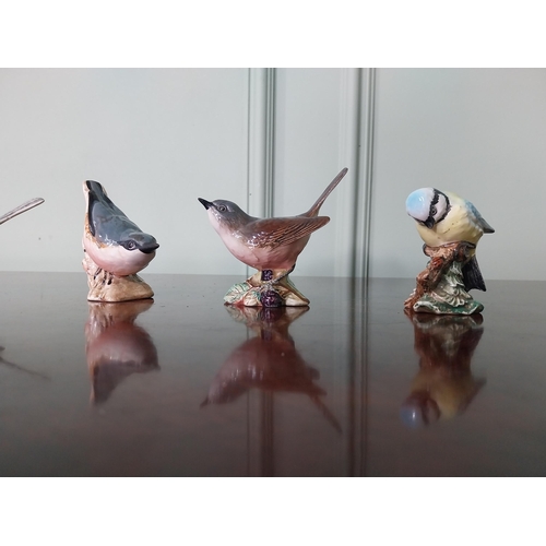 840 - Set of five Beswick ceramic Birds {Approx. 8 cm H x 9 cm W x 4 cm D}.