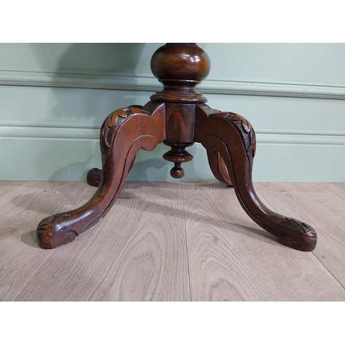 841 - 19th C. walnut sewing table with fitted interior raised on four out swept legs {73 cm H x 52 cm W x ... 