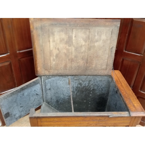 85 - 19th French drawing room oak coal bunker {H 79cm x W 96cm x D 66cm } - NOT AVAILABLE TO VIEW IN PERS... 