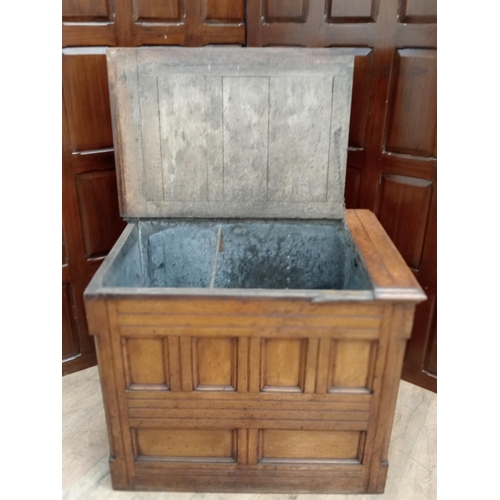 85 - 19th French drawing room oak coal bunker {H 79cm x W 96cm x D 66cm } - NOT AVAILABLE TO VIEW IN PERS... 