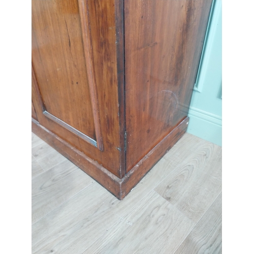 852 - 19th C. mahogany arched wardrobe with two doors {207 cm H x 111 cm W x 54 cm D}.