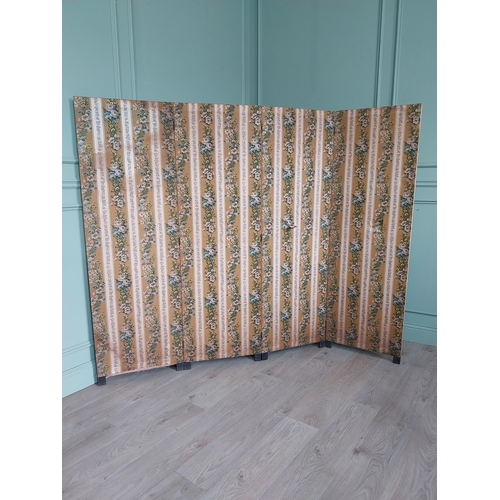 861 - Early 20th C. French upholstered folding dressing screen {168 cm H}.