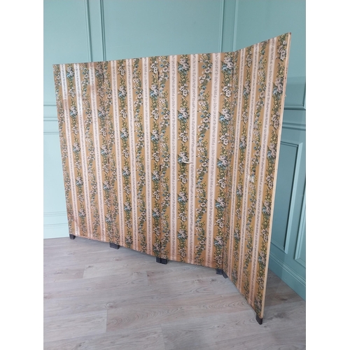 861 - Early 20th C. French upholstered folding dressing screen {168 cm H}.