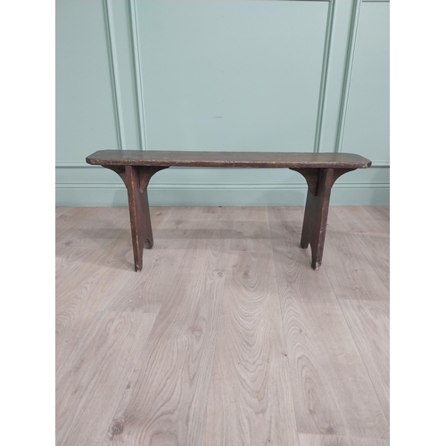 882 - 19th C. pine bench {32 cm H x 100 cm W x 20 cm D}.