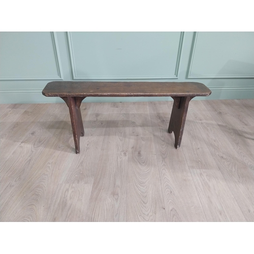 882 - 19th C. pine bench {32 cm H x 100 cm W x 20 cm D}.