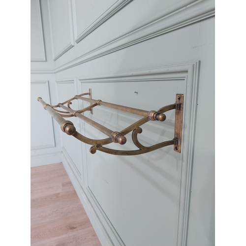 925 - Early 20th C. French brass luggage rack {16 cm H x 81 cm W x 30 cm D}.