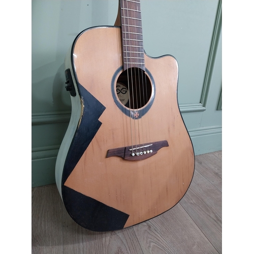 951 - Lag Tramontane six string acoustic guitar.