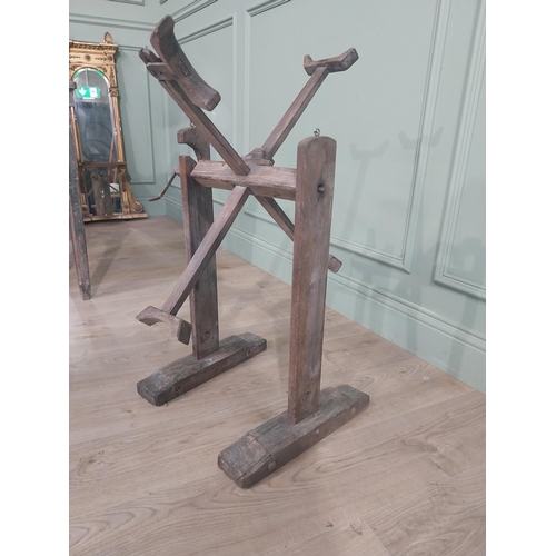 962 - 19th C. pine wool skein winder{84 cm H x 52 cm W x 35 cm D}.