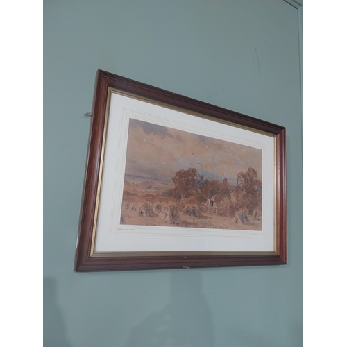 2029 - 19th C. watercolour Cornfield near Hastings by William Benett. {53 cm H x 74 cm W}.