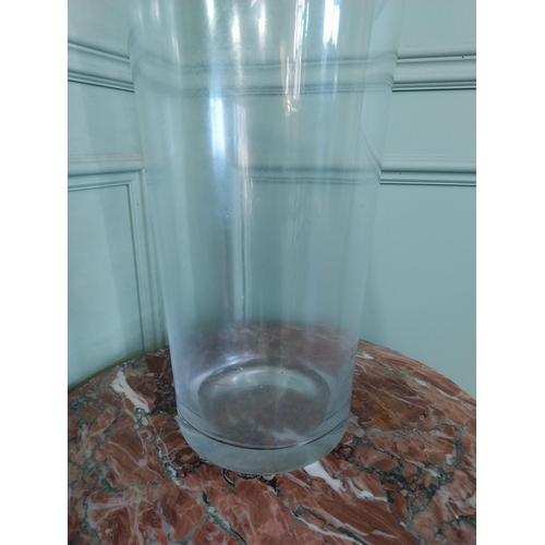 2052 - Large glass flower vase {90 cm H x 28 cm Dia.}.