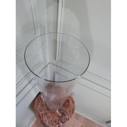 2052 - Large glass flower vase {90 cm H x 28 cm Dia.}.