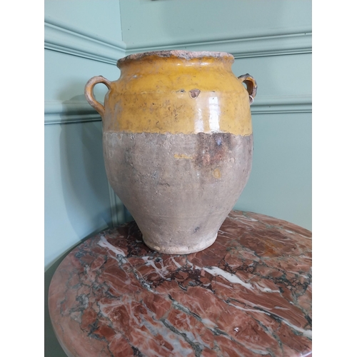 2055 - 19th C. French glazed terracotta confit pot {33 cm H x 30 cm Dia.}.