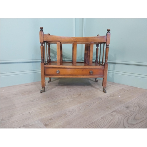 2059 - Mahogany canterbury in the Georgian style on brass casters. {44 cm H x 56 cm W x 36 cm D}.