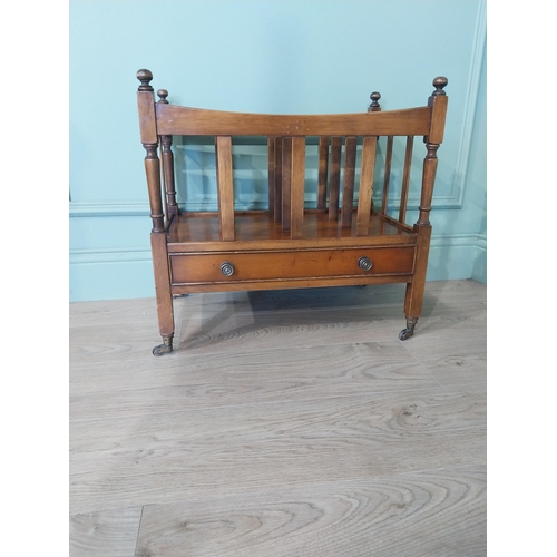 2059 - Mahogany canterbury in the Georgian style on brass casters. {44 cm H x 56 cm W x 36 cm D}.