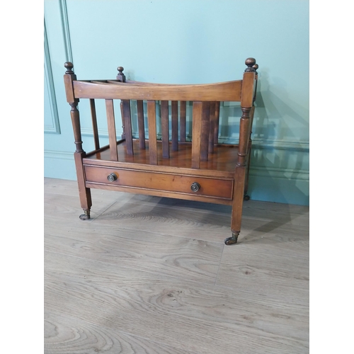 2059 - Mahogany canterbury in the Georgian style on brass casters. {44 cm H x 56 cm W x 36 cm D}.