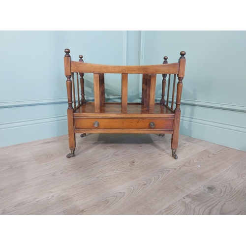 2059 - Mahogany canterbury in the Georgian style on brass casters. {44 cm H x 56 cm W x 36 cm D}.