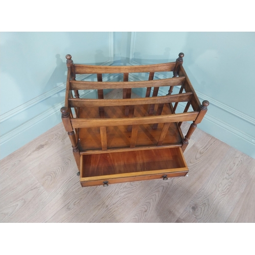 2059 - Mahogany canterbury in the Georgian style on brass casters. {44 cm H x 56 cm W x 36 cm D}.