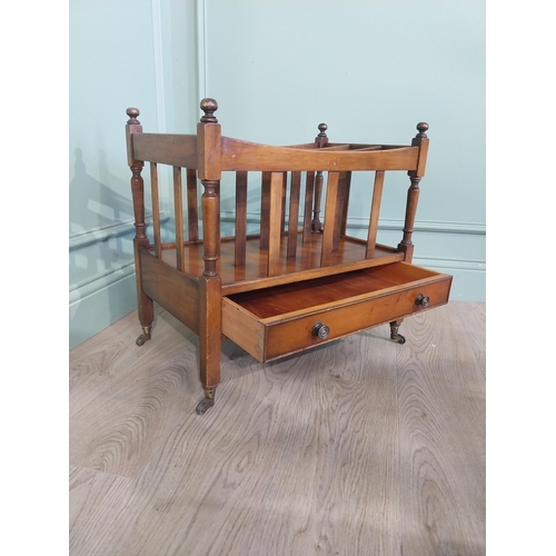 2059 - Mahogany canterbury in the Georgian style on brass casters. {44 cm H x 56 cm W x 36 cm D}.