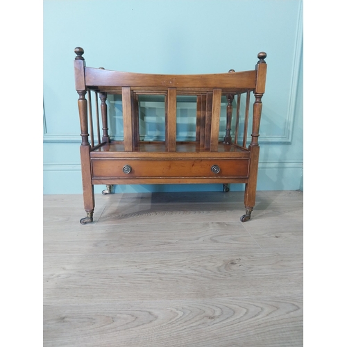 2059 - Mahogany canterbury in the Georgian style on brass casters. {44 cm H x 56 cm W x 36 cm D}.