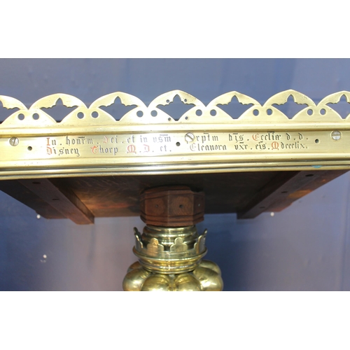 114 - Brass and cast iron base ornate church lecturn { H 139cm x W 62cm x D 56cm } - NOT AVAILABLE TO VIEW... 