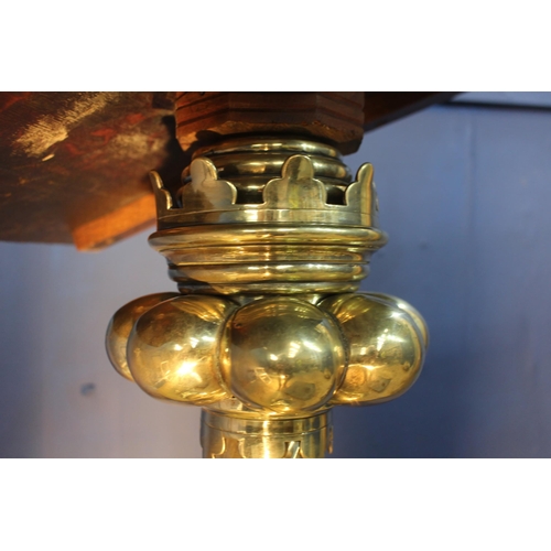 114 - Brass and cast iron base ornate church lecturn { H 139cm x W 62cm x D 56cm } - NOT AVAILABLE TO VIEW... 