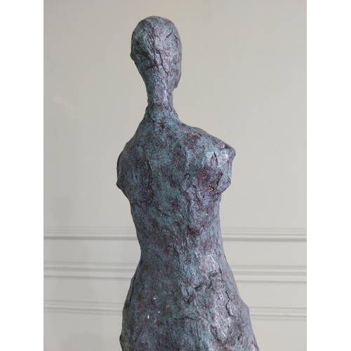 766 - Exceptional quality bronze sculpture of a Lady {96 cm H x 30 cm W x 17 cm D}.