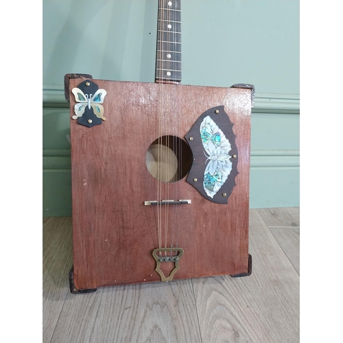 2062 - Eight string box mandolin {63 cm H x 26 cm W x 10 cm D}.