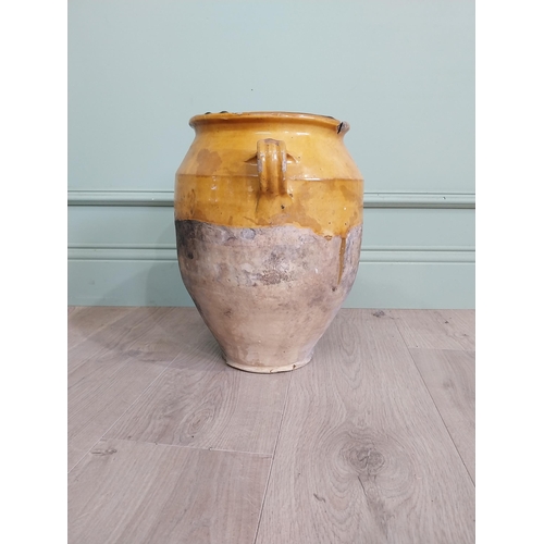 2076 - 19th C. French glazed terracotta confit pot {35 cm H x 34 cm Dia.}.