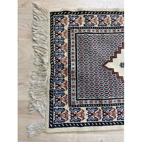 2083 - Pair of decorative rugs {145 cm L x 80 cm W}.