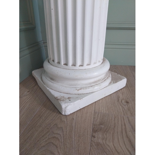 1091 - Early 20th C. plaster bust raised on reeded column {}.