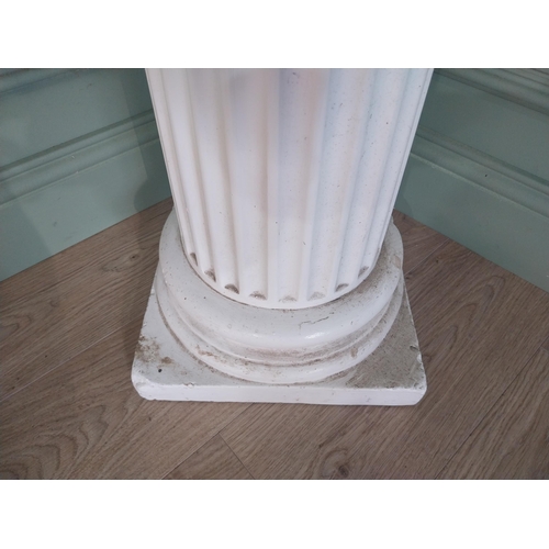 1091 - Early 20th C. plaster bust raised on reeded column {}.