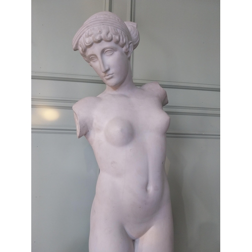 1192 - 19th C. French Parian ware statue of Venus {145 cm H x 52 cm W x 37 cm D }.