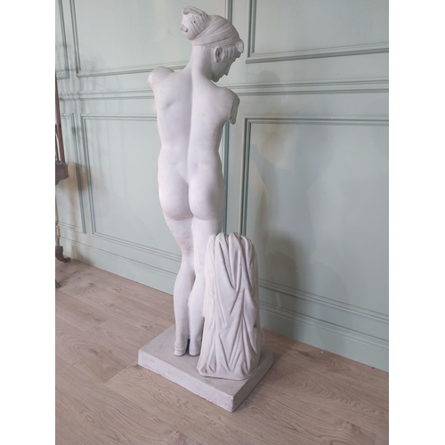 1192 - 19th C. French Parian ware statue of Venus {145 cm H x 52 cm W x 37 cm D }.