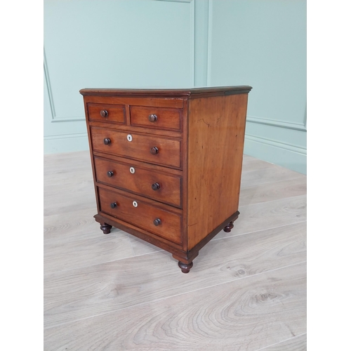 1241 - William IV mahogany collectors cabinet with two single drawers over three graduated drawers {48 cm H... 