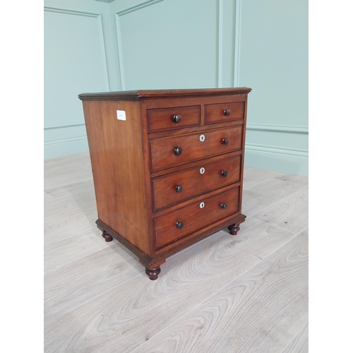 1241 - William IV mahogany collectors cabinet with two single drawers over three graduated drawers {48 cm H... 